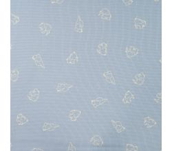 Cutie Waffle Print - Elephants, Dusty Blue