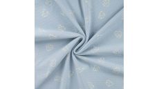 Cutie Waffle Print - Elephants, Dusty Blue