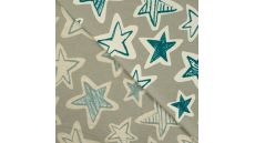 French Terry Melange Print - Stars, Khaki