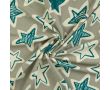 French Terry Melange Print - Stars, Khaki