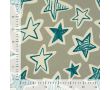 French Terry Melange Print - Stars, Khaki