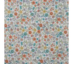 Cotton Dobby Print - Flowers, Violet