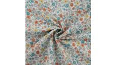 Cotton Dobby Print - Flowers, Violet