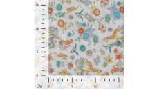 Cotton Dobby Print - Animals & Flowers, Violet