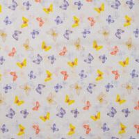 Cotton Dobby Print - Butterflies, Violet