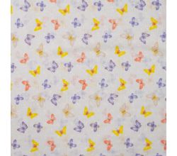 Cotton Dobby Print - Butterflies, Violet