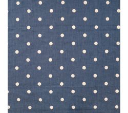 Chambray Embroidery Dots - Dots, Denim