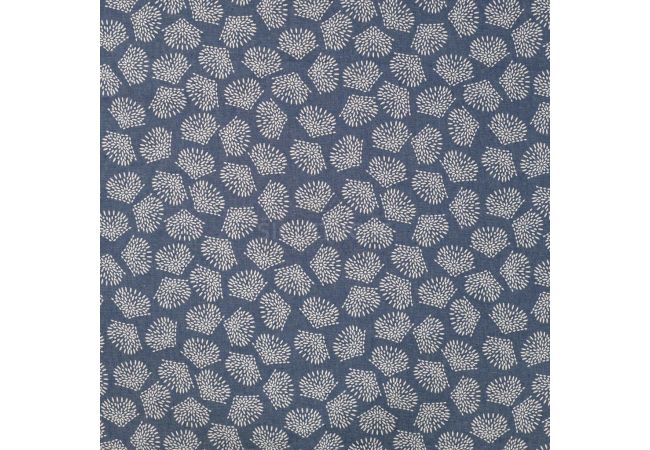 Chambray Print Leaves - Leaves, Denim