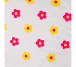 Cotton Voile Embroidery - Flowers, Multicolor