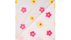 Cotton Voile Embroidery - Flowers, Multicolor