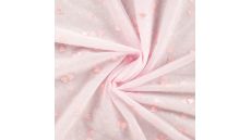 Nylon Mesh & Embroidery Hearts - Baby Rose