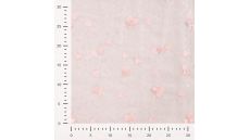 Nylon Mesh & Embroidery Hearts - Baby Rose