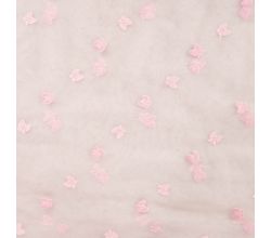 Nylon Mesh & Embroidery Bow Tie - Baby Rose