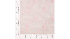 Nylon Mesh & Embroidery Bow Tie - Baby Rose
