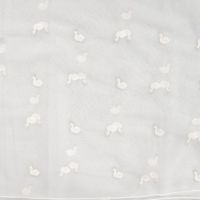 Nylon Mesh & Embroidery Swans - Ecru
