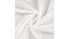 Nylon Mesh & Embroidery Swans - Ecru