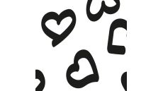 Prato Fleece - Big Heart, White