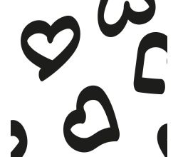 Prato Fleece - Big Heart, White