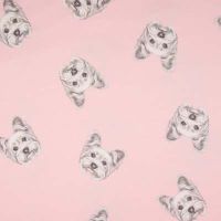 French Terry Digital - Dogs, Rose