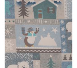 French Terry Digital - Polar Taupe