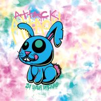 French Terry Digital - Attack Bunny, Multicolor