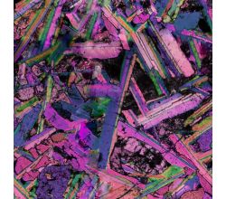French Terry Digital Brushed - Stone Crystal, Fuchsia