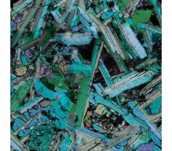 French Terry Digital Brushed - Stone Crystal, Turquase