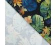 French Terry Digital Print - Leaves, Black
