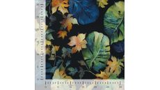 French Terry Digital Print - Leaves, Black