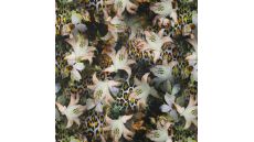 French Terry Digital Print - Lily, Khaki