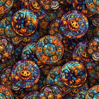 French Terry Digital Print - Stained Glass