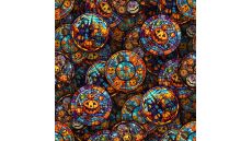 French Terry Digital Print - Stained Glass