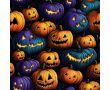French Terry Digital Print - Coloured Pumpkins, Orange