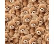 French Terry Digital Print - Teddy Bears, Caramel