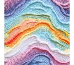 French Terry Digital Print - Craft Rainbow, Multicolor