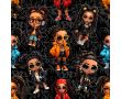French Terry Digital Print - Hiphop, Black