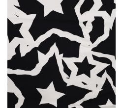 French Terry Digital Print - Stars, Ecru