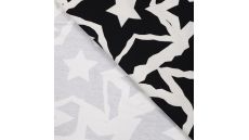 French Terry Digital Print - Stars, Ecru