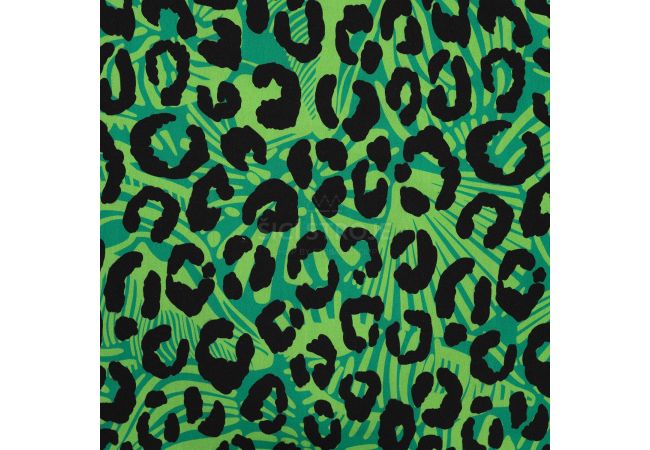 French Terry Digital Print - Leopard, Grass
