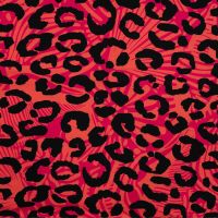 French Terry Digital Print - Leopard, Salmon