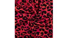 French Terry Digital Print - Leopard, Salmon