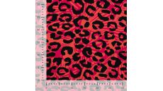 French Terry Digital Print - Leopard, Salmon