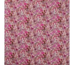 Cotton Voile Digital - Flowers, Fuchsia