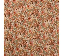 Cotton Voile Digital - Flowers, Coral