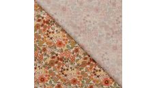 Cotton Voile Digital - Flowers, Coral