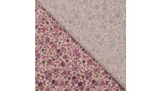 Cotton Voile Digital - Flowers, Fuchsia