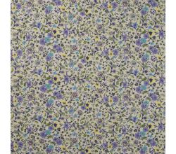 Cotton Voile Digital - Flowers, Lilac