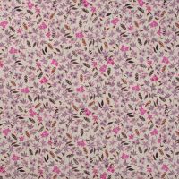 Cotton Voile Digital - Flowers, Fuchsia