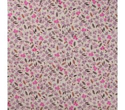 Cotton Voile Digital - Flowers, Fuchsia