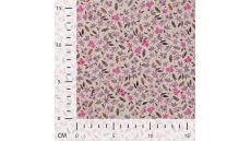Cotton Voile Digital - Flowers, Fuchsia